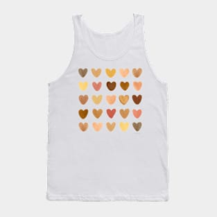 Brown hearts Tank Top